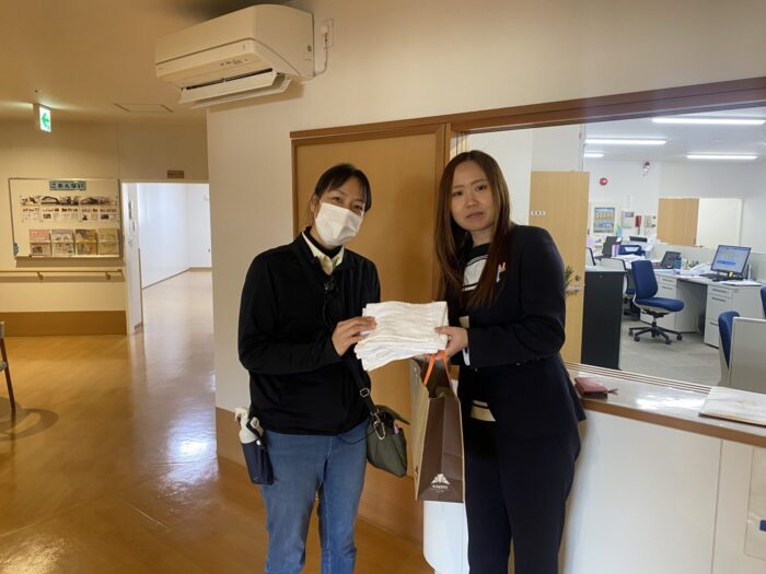 今年も手作りの雑巾を寄付していただきました