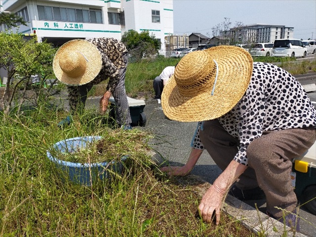 地域包括支援センター新津で草むしり♪♪